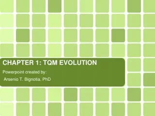 CHAPTER 1: TQM EVOLUTION