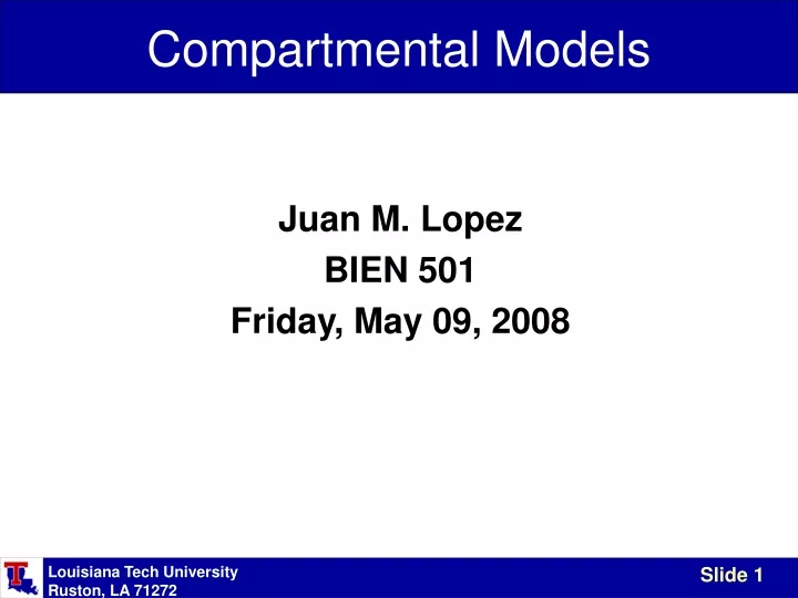 compartmental models