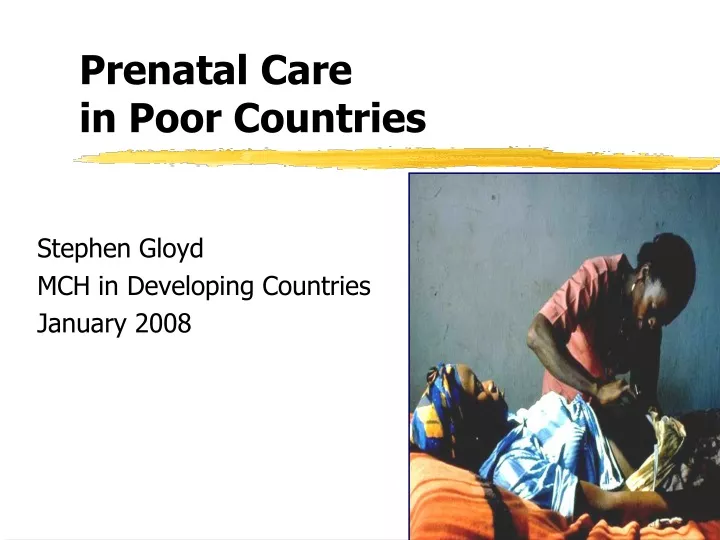 prenatal care in poor countries