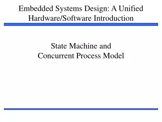 State Machine and  Concurrent Process Model