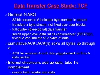 Data Transfer Case Study: TCP