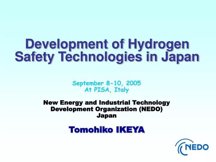 development of hydrogen safety technologies