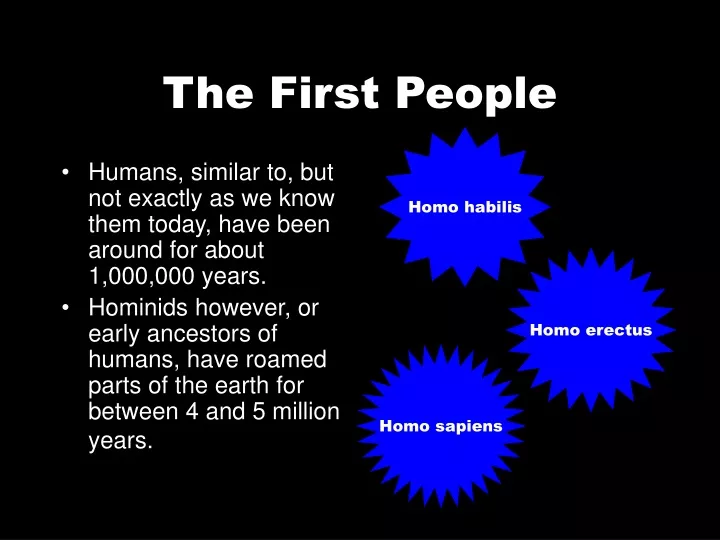 the first people