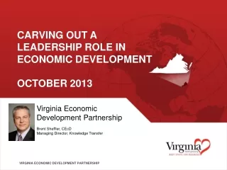 Carving out a leadership role in economic development october  2013