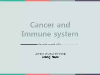 Cancer and Immune system