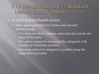 7.11 Introduction to C++ Standard Library Class Template  vector
