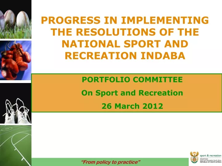 progress in implementing the resolutions