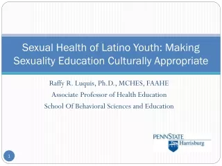Sexual Health of Latino Youth: Making Sexuality Education Culturally Appropriate