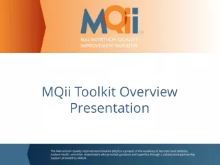 MQii  Toolkit Overview Presentation