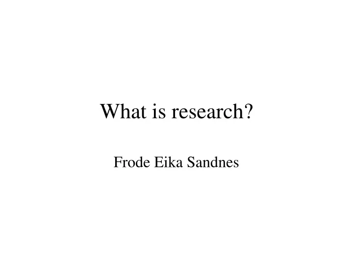 what is research