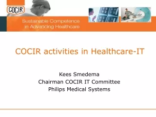 COCIR activities in Healthcare-IT