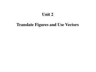 Unit 2 Translate Figures and Use Vectors