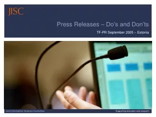 Press Releases – Do’s and Don’ts