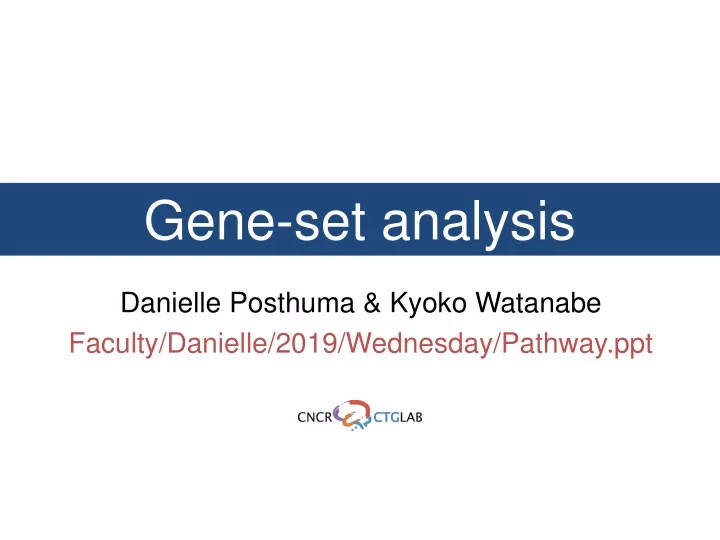 gene set analysis