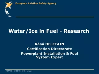 Water/Ice in Fuel - Research