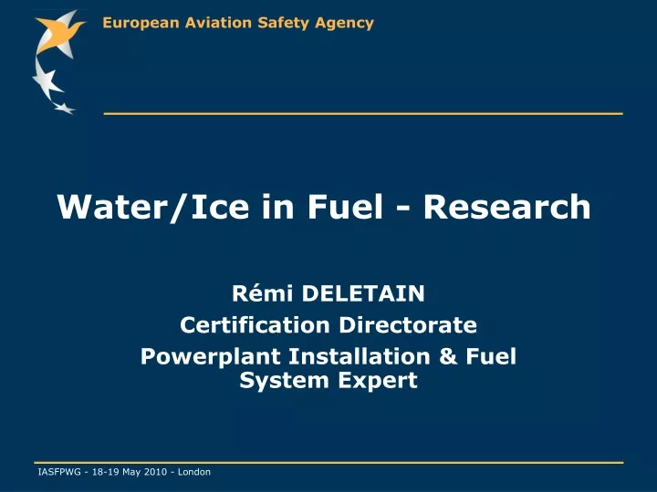 water ice in fuel research