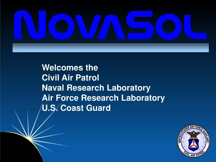 welcomes the civil air patrol naval research