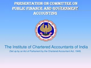 Presentation on Committee on Public Finance and Government Accounting