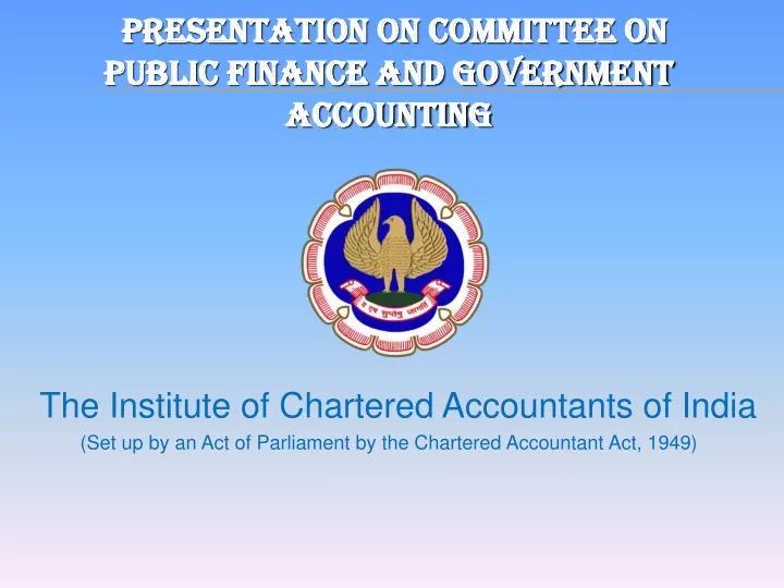 presentation on committee on public finance