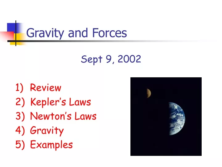 gravity and forces
