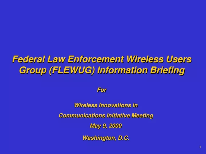 federal law enforcement wireless users group