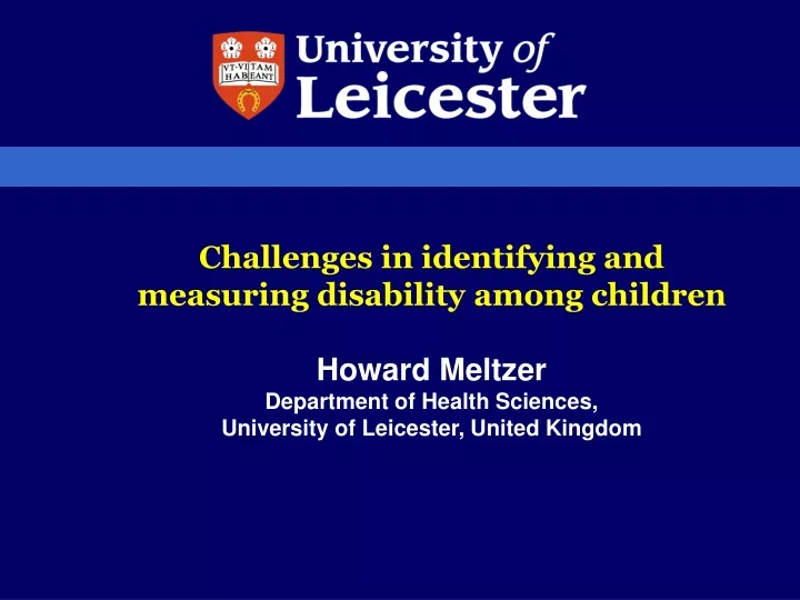 challenges in identifying and measuring