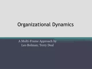 Organizational Dynamics