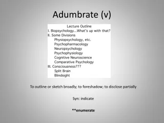 Adumbrate (v)
