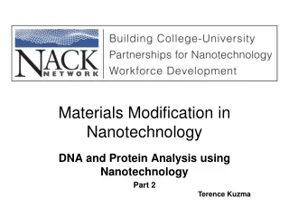 Materials Modification in Nanotechnology