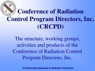 Conference of Radiation  Control Program Directors, Inc. (CRCPD)