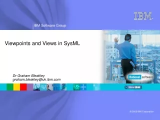 Viewpoints and Views in SysML