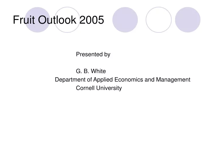 fruit outlook 2005