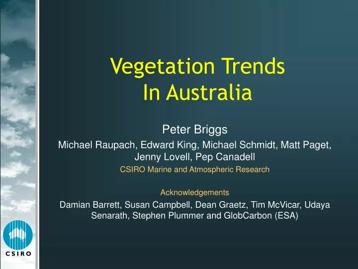 vegetation trends in australia