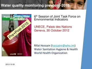 Water quality monitoring pre+post-2015