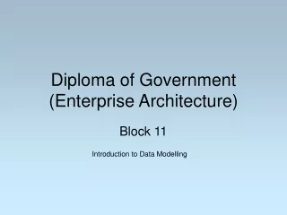 Diploma of Government (Enterprise Architecture)