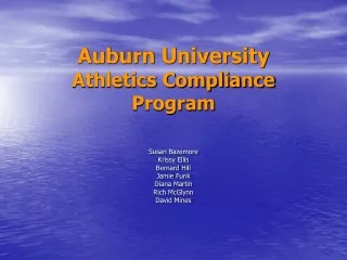 Auburn University Athletics Compliance Program