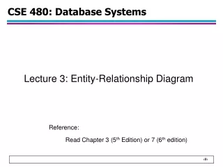 CSE 480: Database Systems