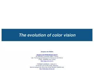 The evolution of color vision
