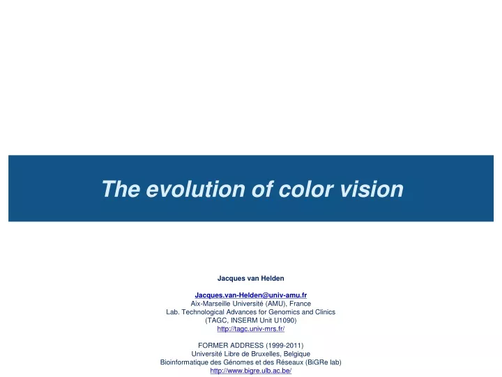 the evolution of color vision