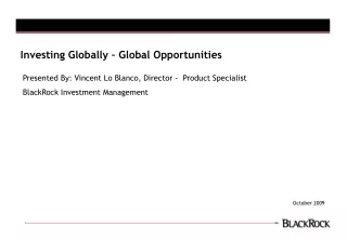 Investing Globally – Global Opportunities