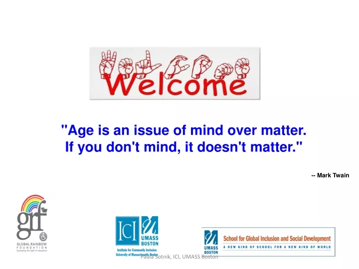 age is an issue of mind over matter