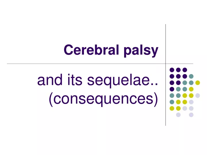 cerebral palsy