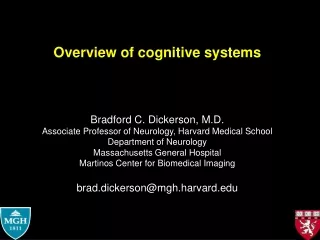 Overview of cognitive systems