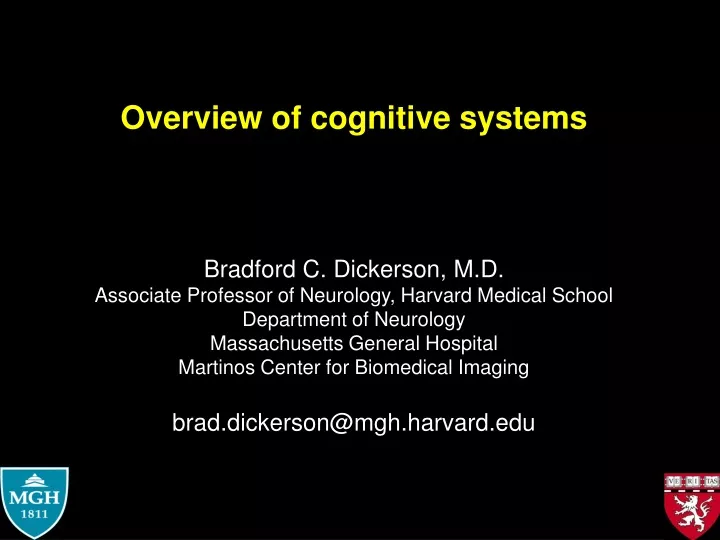 overview of cognitive systems