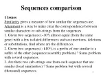 Sequences comparison - slide 1