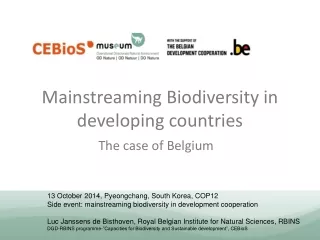 Mainstreaming Biodiversity in developing countries