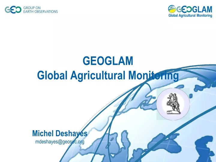 geoglam global agricultural monitoring
