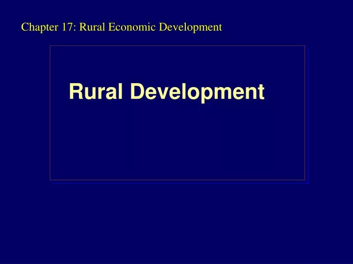 chapter 17 rural economic development
