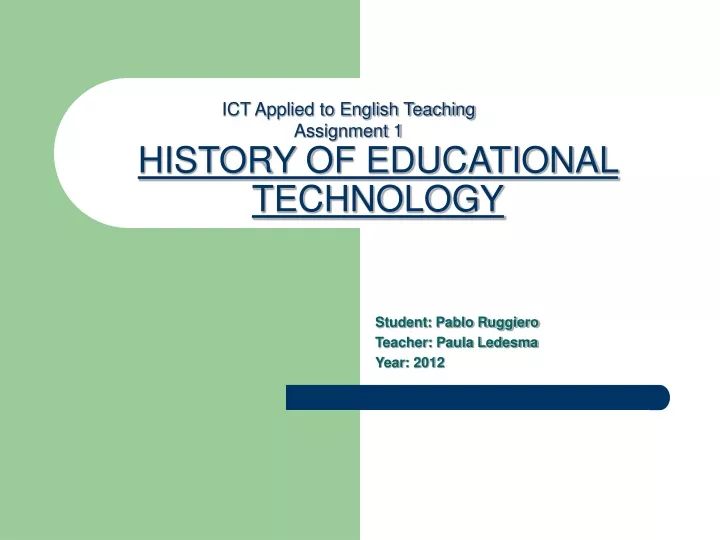 history of educational technology