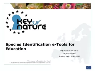 Species Identification e-Tools for Education